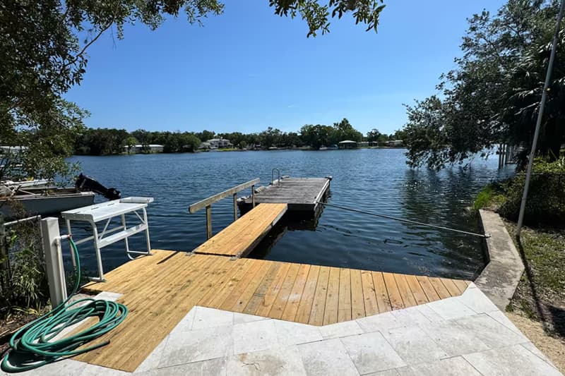 View from the dock of the house